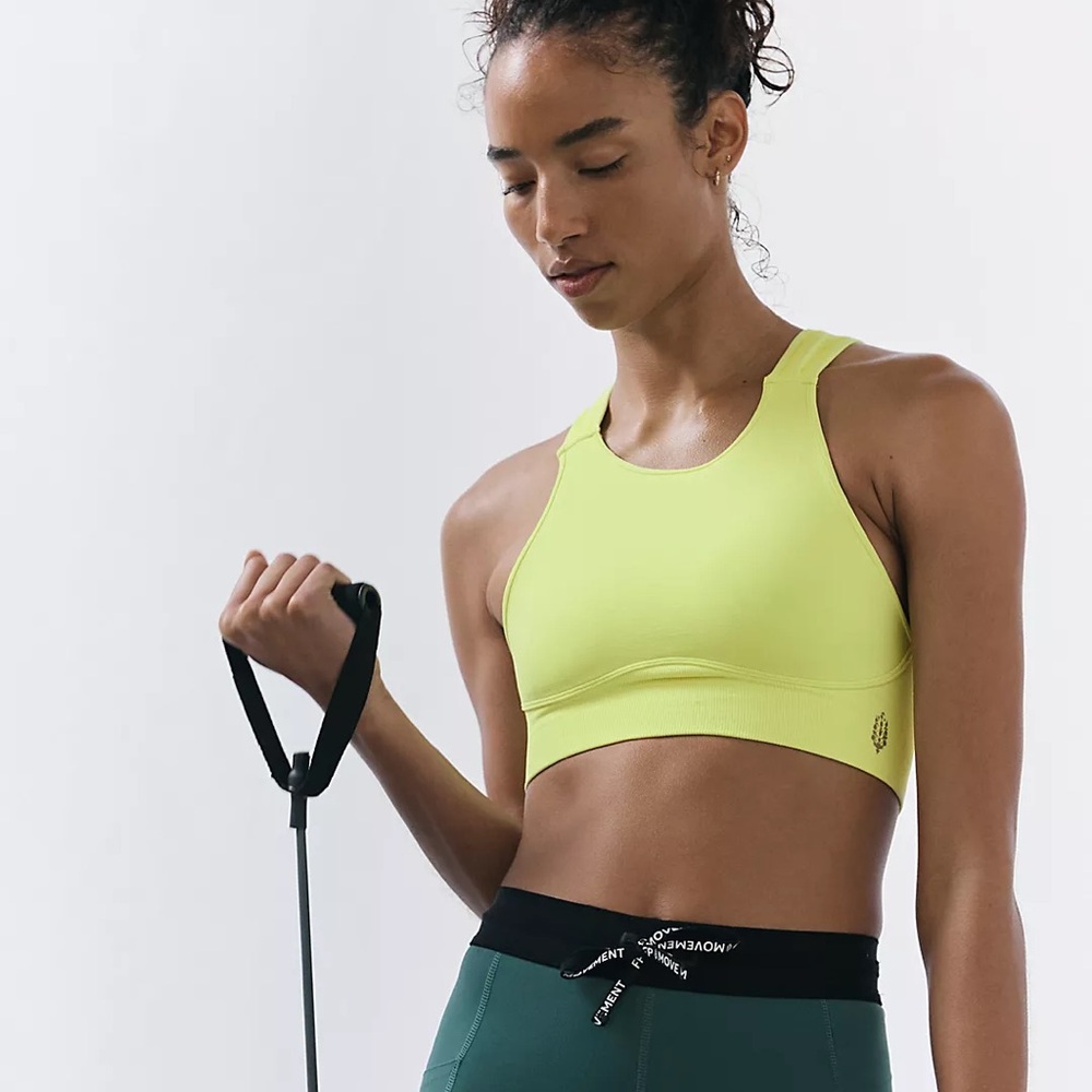 Free People Movement M/L On The Radar High Neck Sports Bra